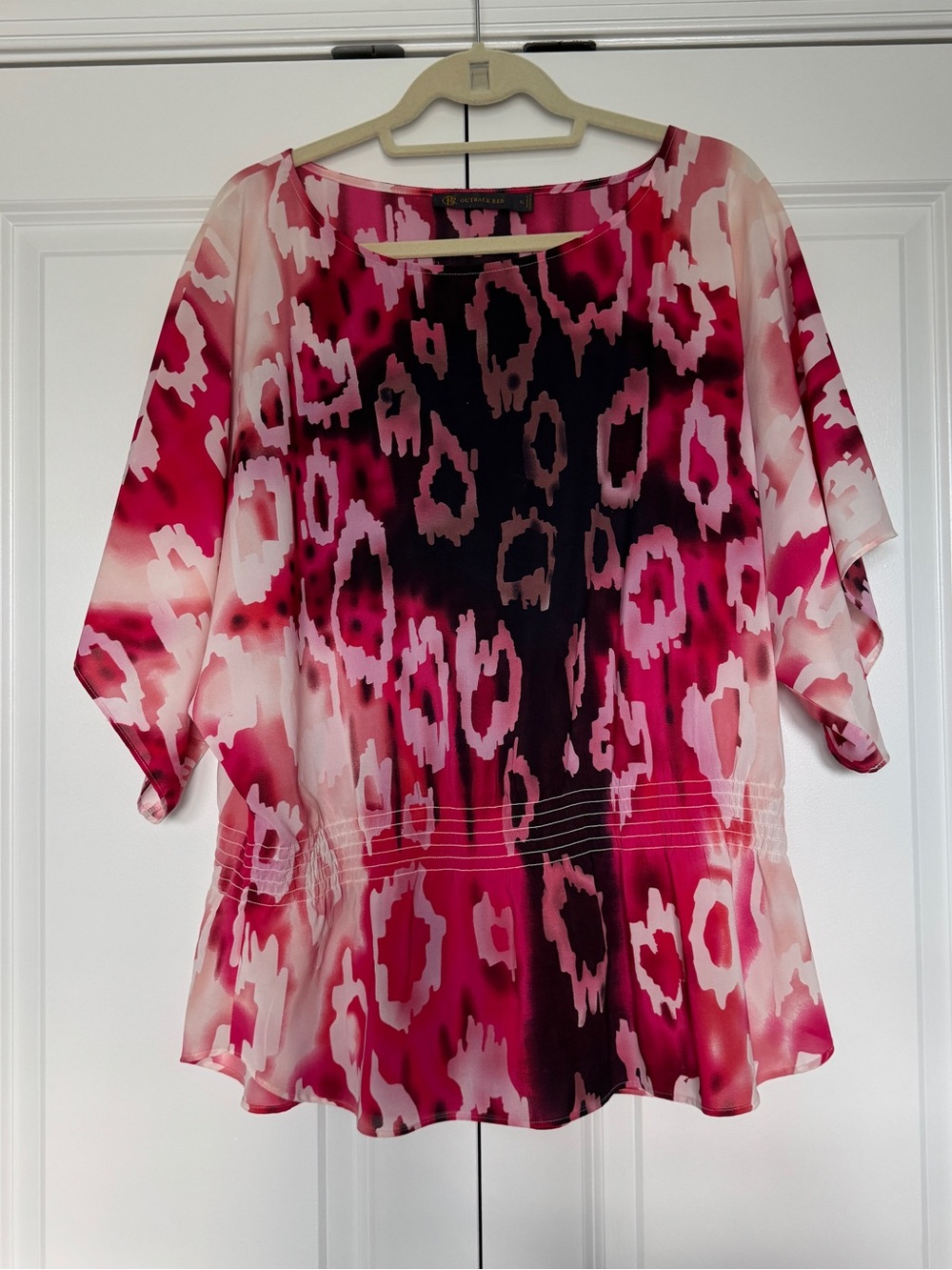 Outback Red Women’s Pink Multicolored Blouse Size XL
